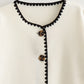 Solid Color Line Decorated Knitted Top