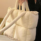 Soft Pillow Tote Bag Quilted Puffy High Capacity