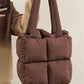 Soft Pillow Tote Bag Quilted Puffy High Capacity