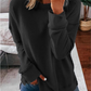 Ladies Autumn And Winter Top Loose Solid Color Long Sleeve T-shirt