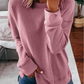 Ladies Autumn And Winter Top Loose Solid Color Long Sleeve T-shirt
