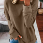 Ladies Autumn And Winter Top Loose Solid Color Long Sleeve T-shirt