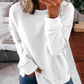 Ladies Autumn And Winter Top Loose Solid Color Long Sleeve T-shirt