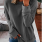 Ladies Autumn And Winter Top Loose Solid Color Long Sleeve T-shirt