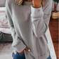 Ladies Autumn And Winter Top Loose Solid Color Long Sleeve T-shirt