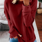 Ladies Autumn And Winter Top Loose Solid Color Long Sleeve T-shirt