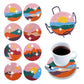 🔥BUY 2 GET EXTRE 15% OFF🌼🌻🐱DIY Painting Coaster Wooden Cup Coaster