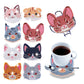 🔥BUY 2 GET EXTRE 15% OFF🌼🌻🐱DIY Painting Coaster Wooden Cup Coaster
