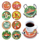 🔥BUY 2 GET EXTRE 15% OFF🌼🌻🐱DIY Painting Coaster Wooden Cup Coaster