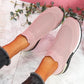 Comely Elastic Slip-on Flat Shoes