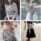 Autumn And Winter Fashionable Woolen Scarf With Sleeves And Shawl