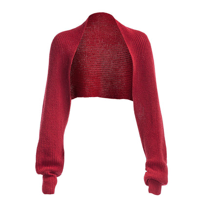 Autumn And Winter Fashionable Woolen Scarf With Sleeves And Shawl