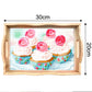 DIY Painting Wooden Tray Food Tray with Handle Living Room Decoration Mandala Wooden Tray Kit