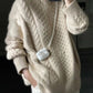 Women's Cardigan Sweater Jumper Cable Knit Cropped Zipper Solid Color Open Front Stylish