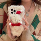 Plush Christmas Bear Phone Case