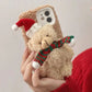 Plush Christmas Bear Phone Case