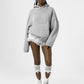 S Embossing Knitting Hoodies