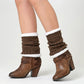 Knitted Thickened Woolen Knee Warmers