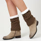 Knitted Thickened Woolen Knee Warmers