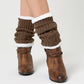 Knitted Thickened Woolen Knee Warmers