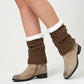Knitted Thickened Woolen Knee Warmers