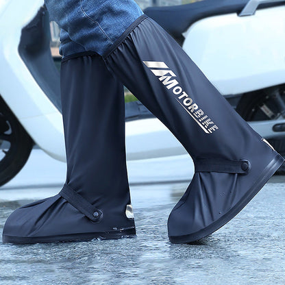 [Pratical Gift] All-Round Long Waterproof Rain Boot Shoe Cover with Reflector