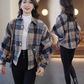 NICE GIFT*Stylish plaid velvet plush shirt jacket