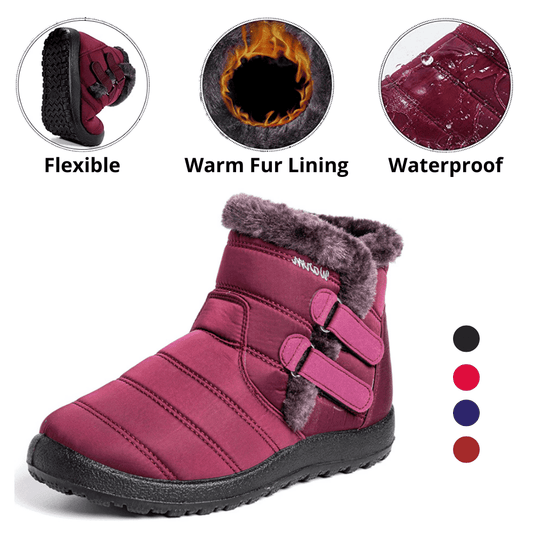 Womens Waterproof Snow Boots Winter Shoes With Warm Plush Fleece Lined Ankle Booties