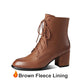 Great Gift! Women's Warm Side-zip Leather Ankle Boots
