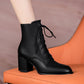 Great Gift! Women's Warm Side-zip Leather Ankle Boots