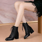 Great Gift! Women's Warm Side-zip Leather Ankle Boots