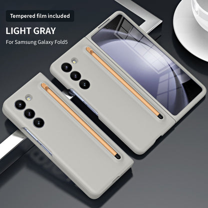 All-in-one Anti-fall Protective Case With Pen Tray Shell and Film Phone Case For Samsung Galaxy Fold 4 Fold 5