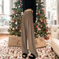 Nice gift*Women's plush wide leg pants corduroy high waistline