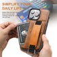 Luxurious Leather Kickstand iPhone Case with Card Slots and Wristband