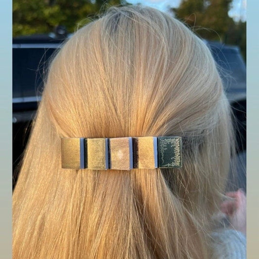 Miniature book hair clip barrette