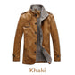 Great Gift! Men's Thick Thermal Plush Leather Jacket Coat