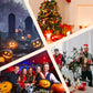 🎅Nice gift🎄🎃Halloween and Christmas atmosphere light projector
