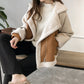 [warm gift] Women’s Suede Fleece Motorcycle Jacket