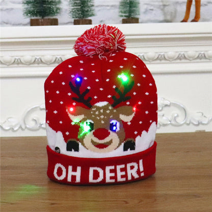 LED Knitted Christmas Hat