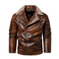 [Winter Gift] Men's Winter Warm Faux Fleece Lined PU Leather Jacket