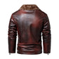[Winter Gift] Men's Winter Warm Faux Fleece Lined PU Leather Jacket
