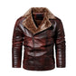 [Winter Gift] Men's Winter Warm Faux Fleece Lined PU Leather Jacket