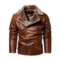 [Winter Gift] Men's Winter Warm Faux Fleece Lined PU Leather Jacket