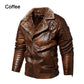 [Winter Gift] Men's Winter Warm Faux Fleece Lined PU Leather Jacket