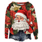 Ideal Gift - Women's Santa Print Christmas Sweatshirt