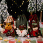 Drawstring Christmas 3D Xmas Linen Gift Bags