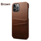 [Practical Gift] Elegant PU Leather Phone Case with Card Slot for iPhone Series