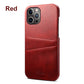 [Practical Gift] Elegant PU Leather Phone Case with Card Slot for iPhone Series