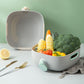 Vegetable Washing and Draining Basket with Side Lid