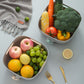 Vegetable Washing and Draining Basket with Side Lid